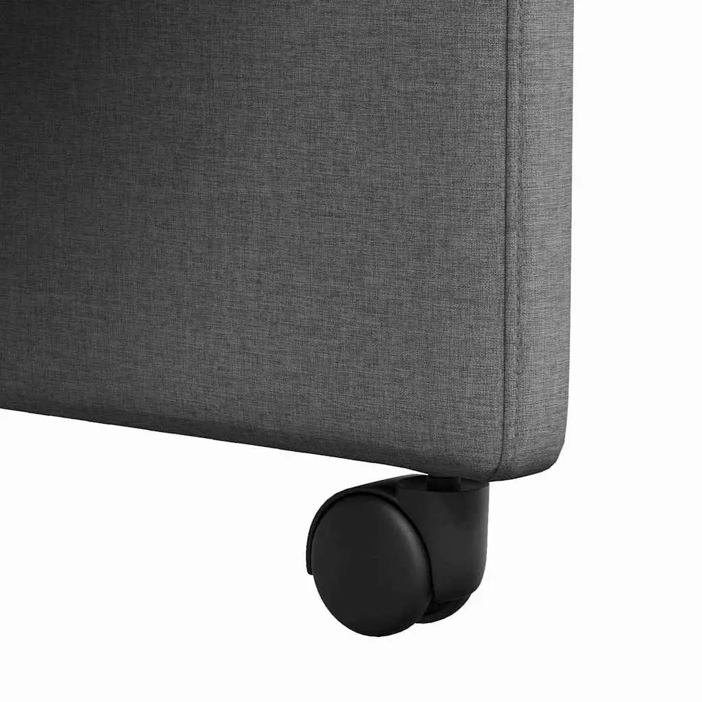 Dining Chairs Grey 2 Pieces with Wheels Armrest