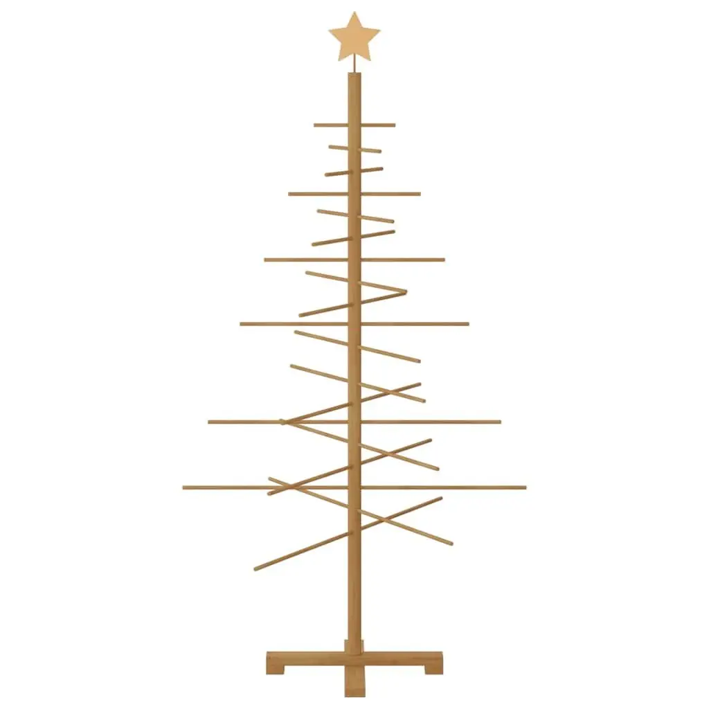 Wooden Christmas Tree Brown 150cm Rustic Seasonal Decoration