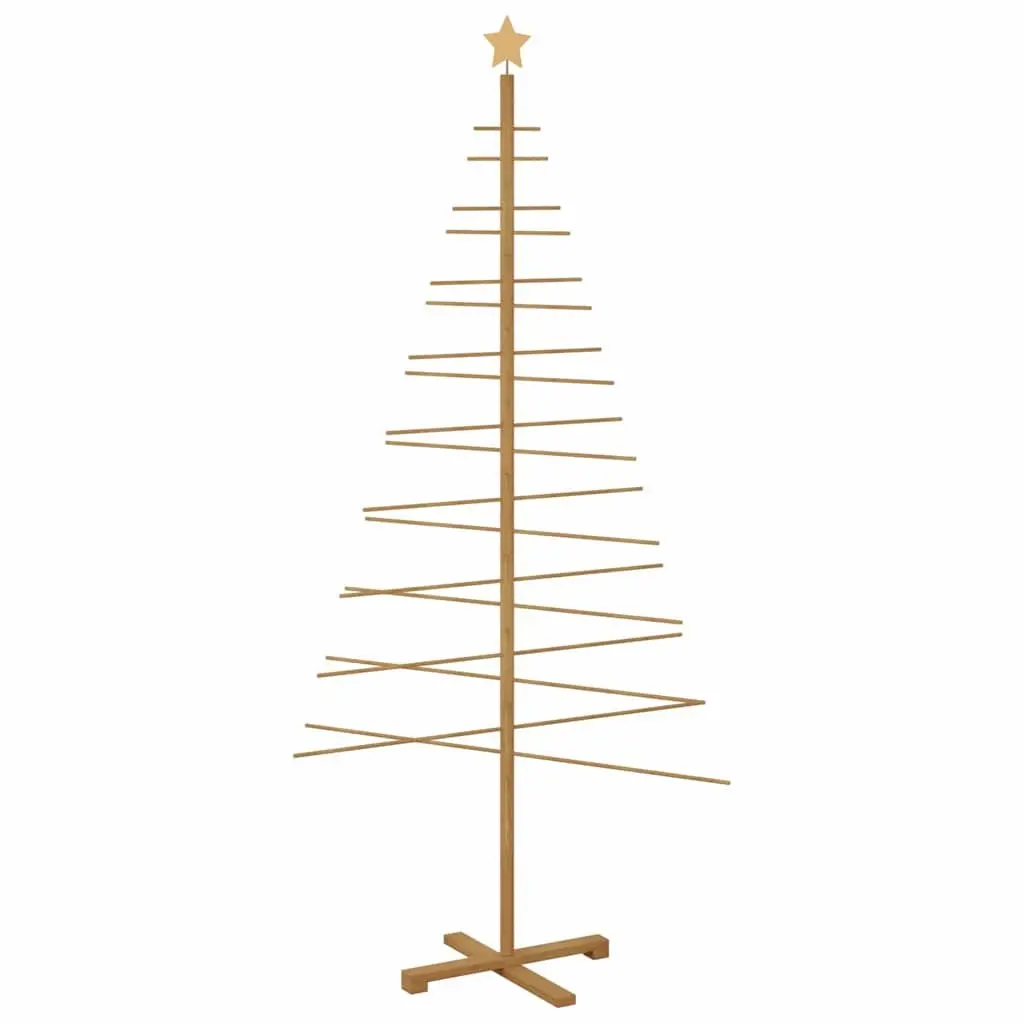 Wooden Christmas Tree 210cm Brown Bamboo Seasonal Holiday Home Decor Festive