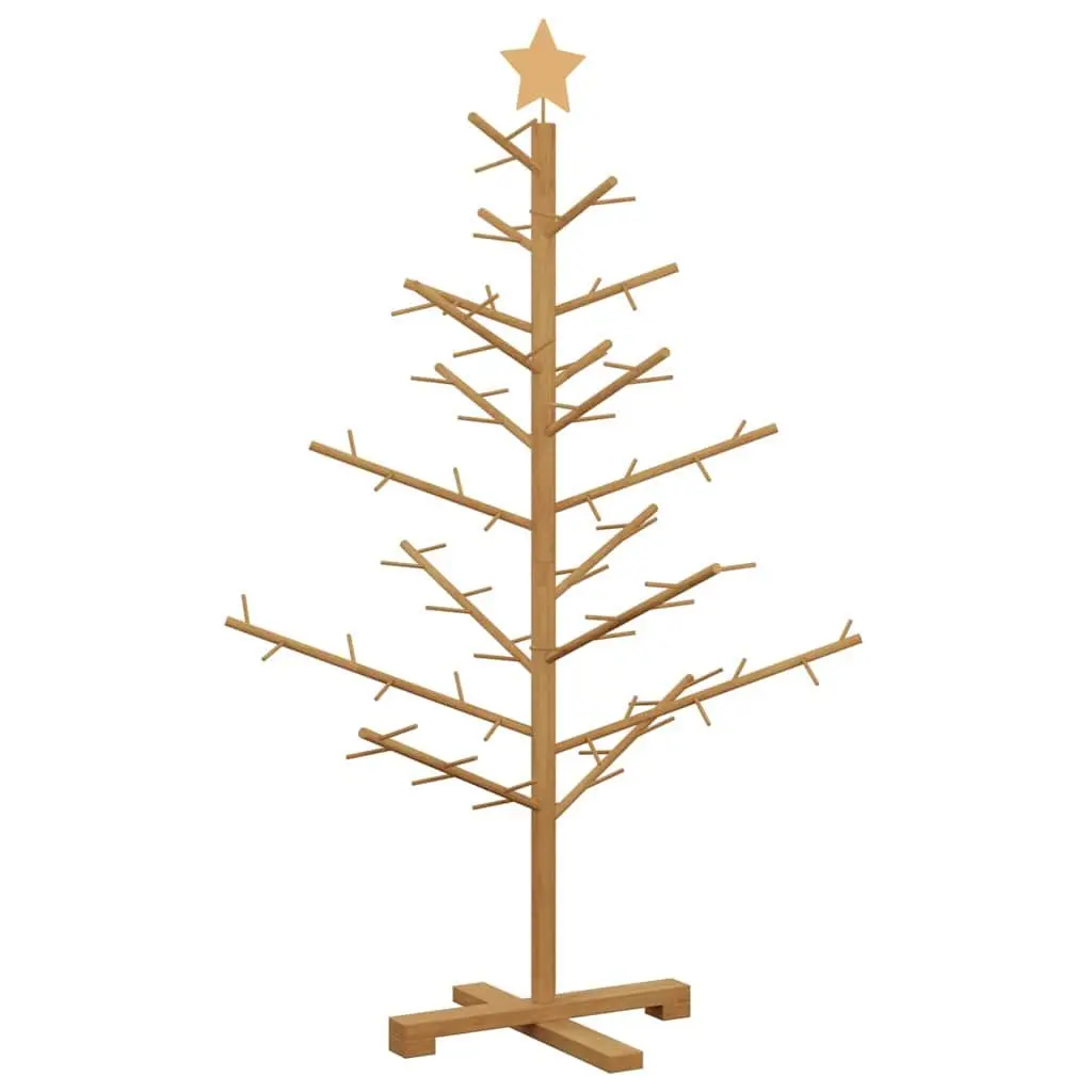 Brown Wooden Christmas Tree 125cm with Stand