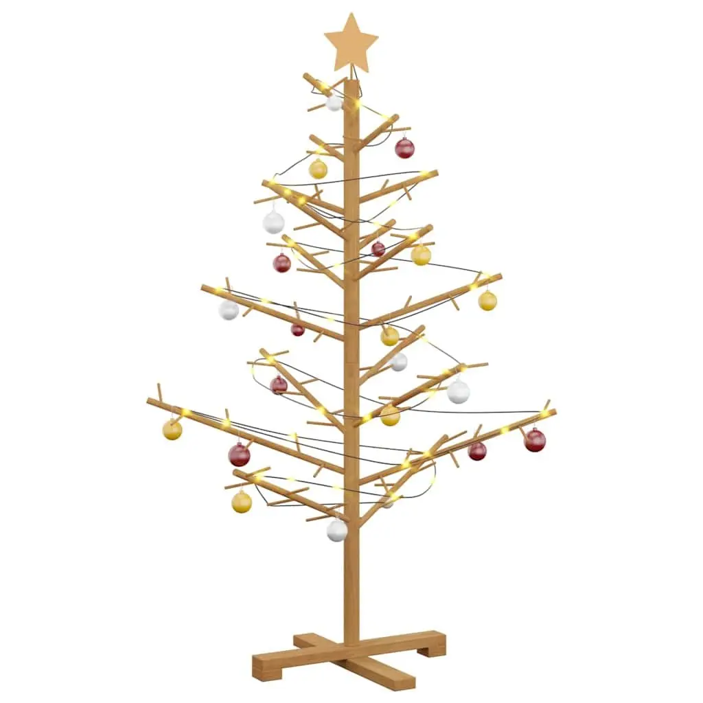 Brown Wooden Christmas Tree 125cm with Stand