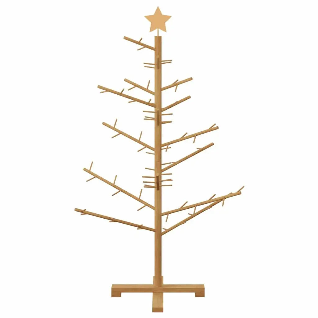 Brown Wooden Christmas Tree 125cm with Stand