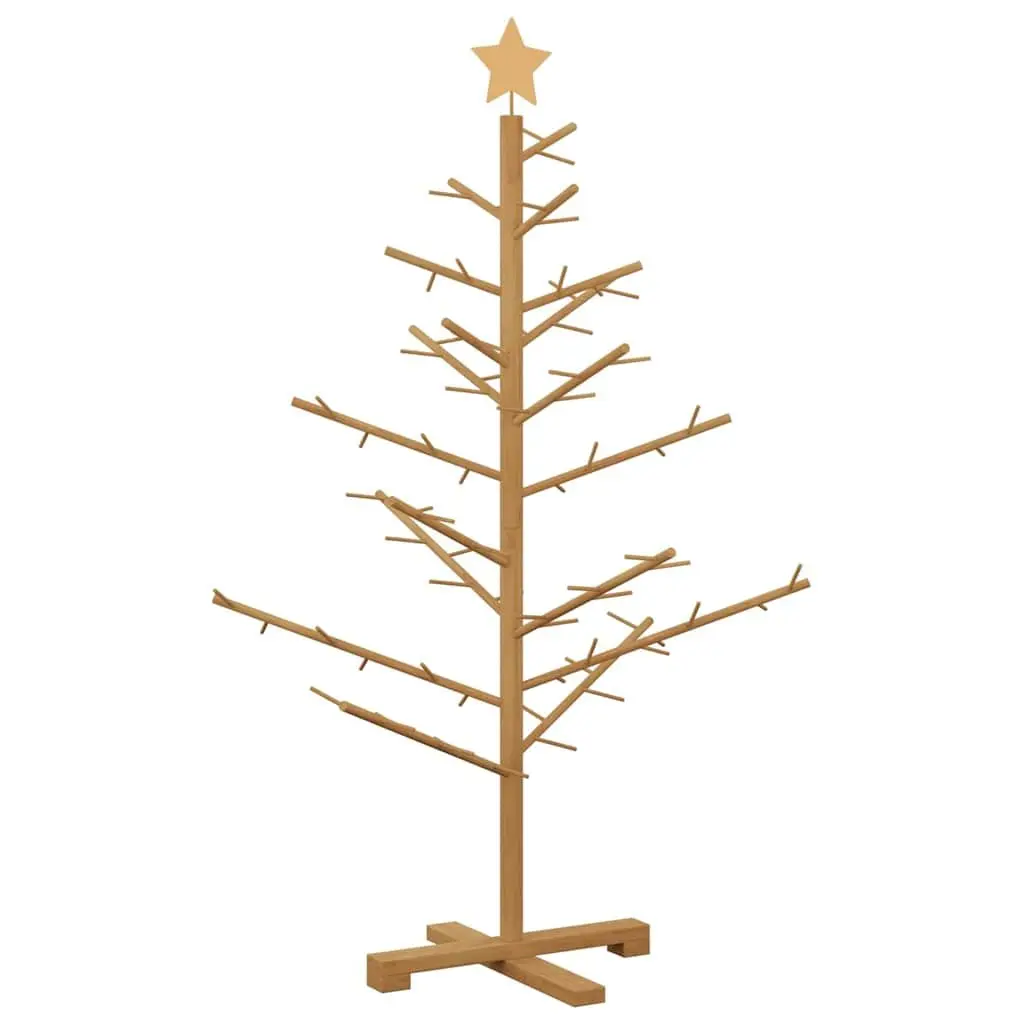 Brown Wooden Christmas Tree 125cm with Stand