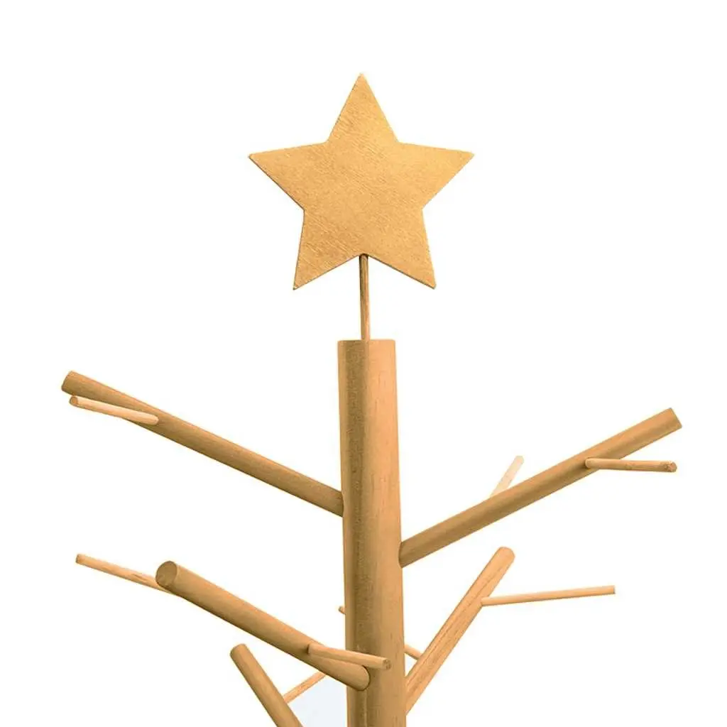 Brown Wooden Christmas Tree 125cm with Stand