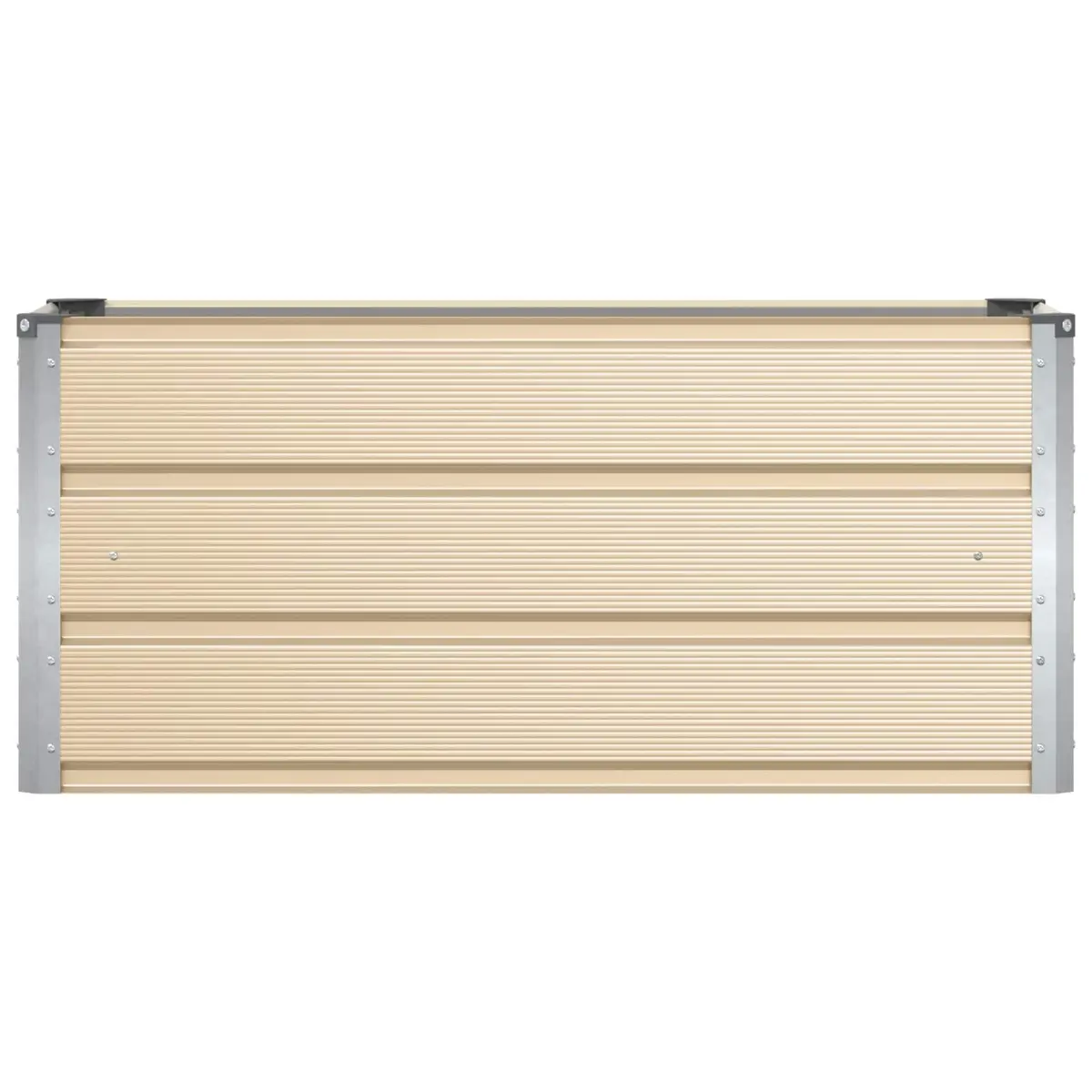 Steel Planter Ivory 100x40x45cm Garden Patio Indoor Outdoor Decorative Pot