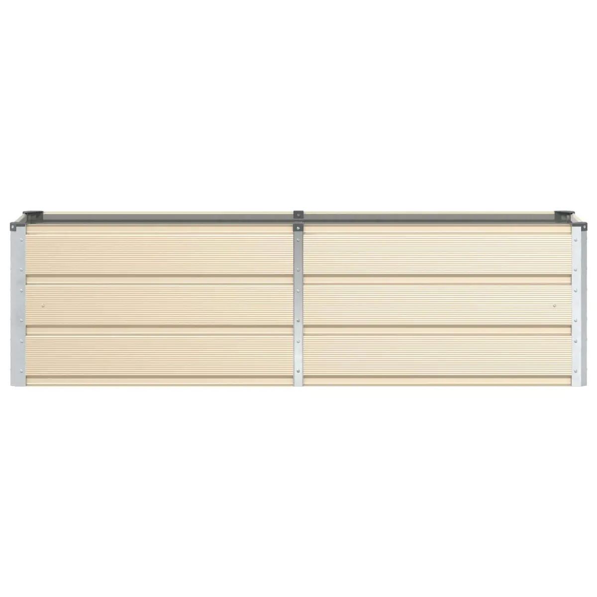 Steel Planter Ivory 160 x 40 x 45 cm Durable Indoor Outdoor Pot Container