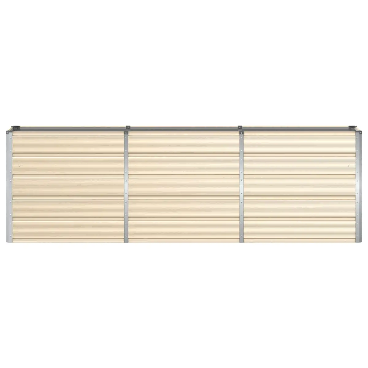 Planter Ivory 240x40x75cm Steel Large Decorative Indoor Outdoor