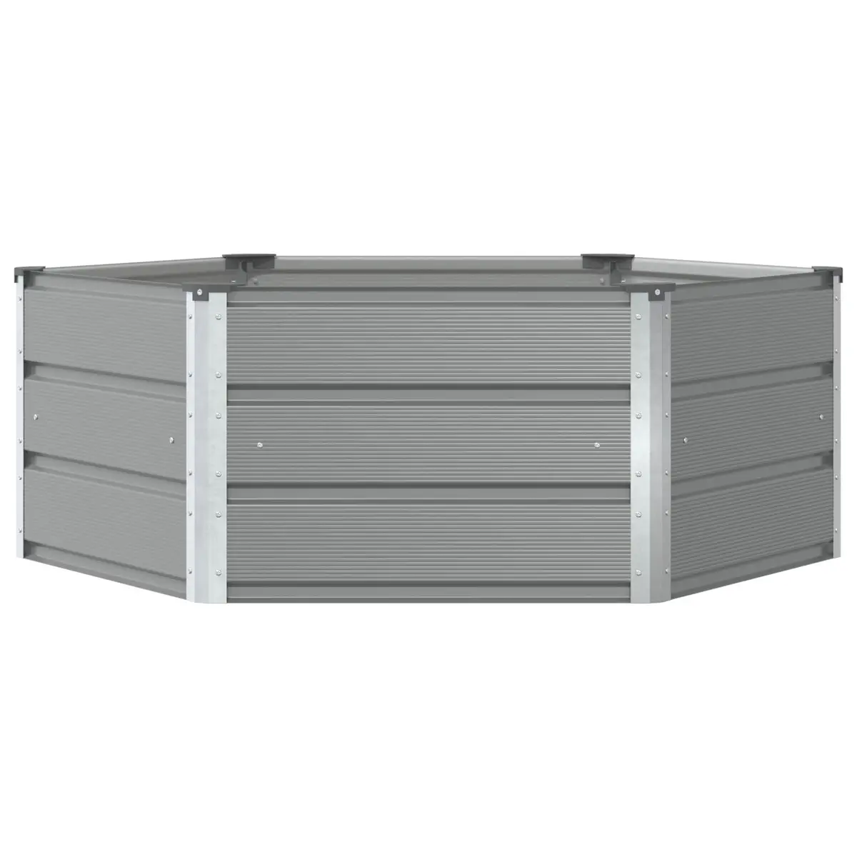 Hexagon Steel Planter Light Grey 129x129x45cm Outdoor Pot Contemporary