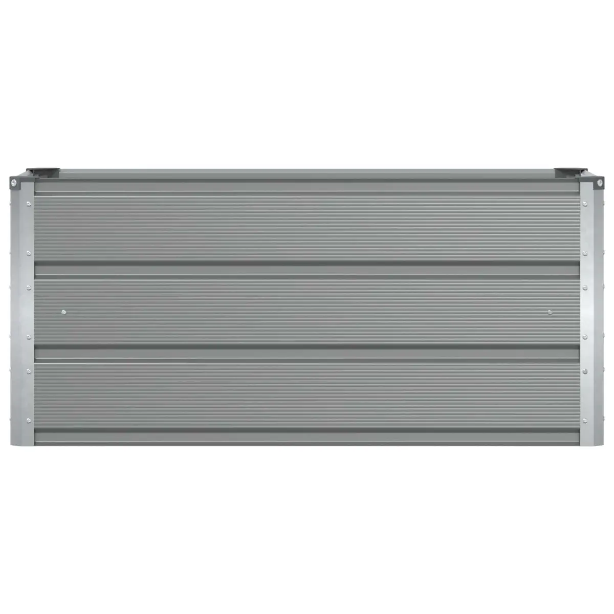 Light Grey Steel Planter Garden Patio Indoor Outdoor Pot 100x40x45cm Modern