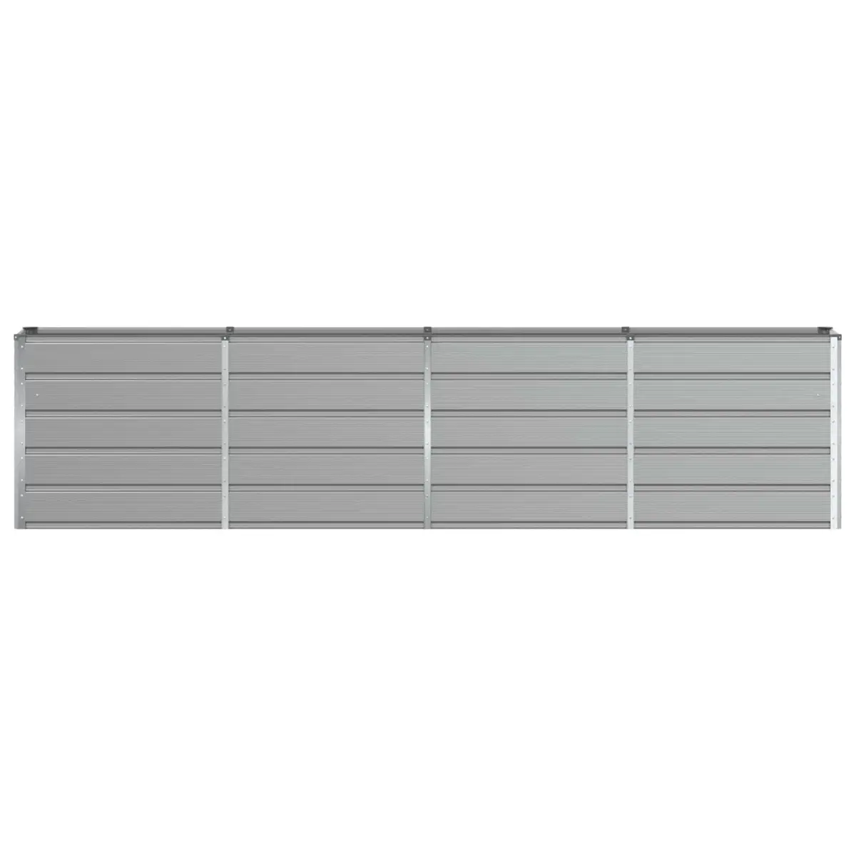 Large Steel Planter Light Grey 320x40x75cm Garden Patio Indoor Outdoor Flower