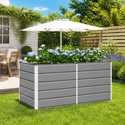 Light Grey Planter with Modern Design and Dimensions