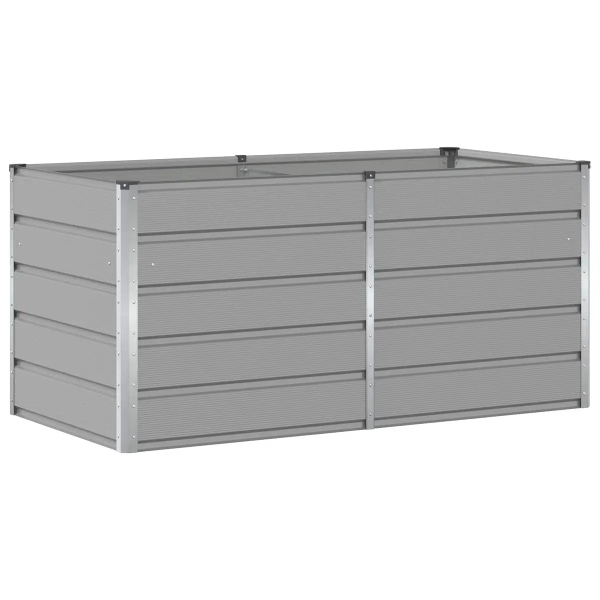 Planter Light Grey 160 x 80 x 75 cm Modern Steel Indoor Outdoor