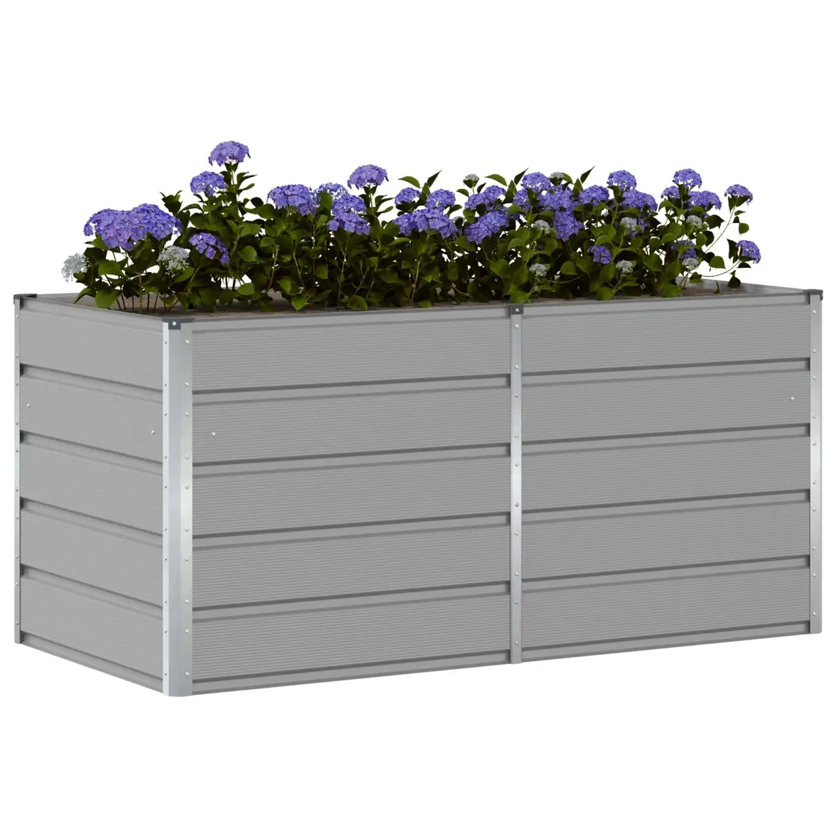 Planter Light Grey 160 x 80 x 75 cm Modern Steel Indoor Outdoor