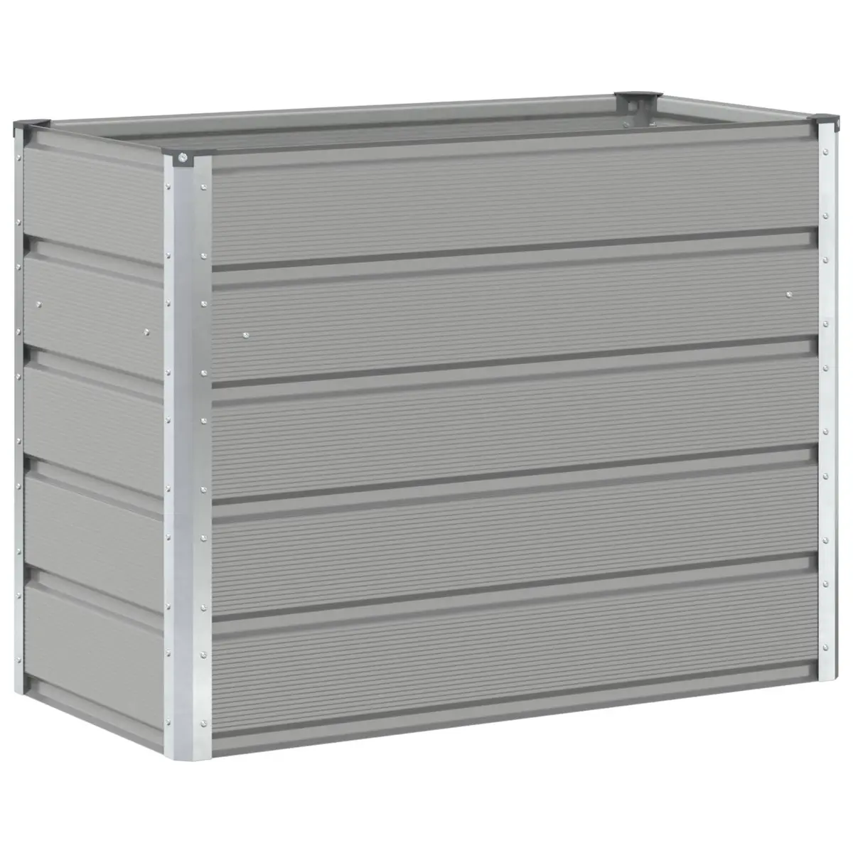 Garden Planter Light Grey 100 x 50 x 77 cm Steel Modern Outdoor Pot
