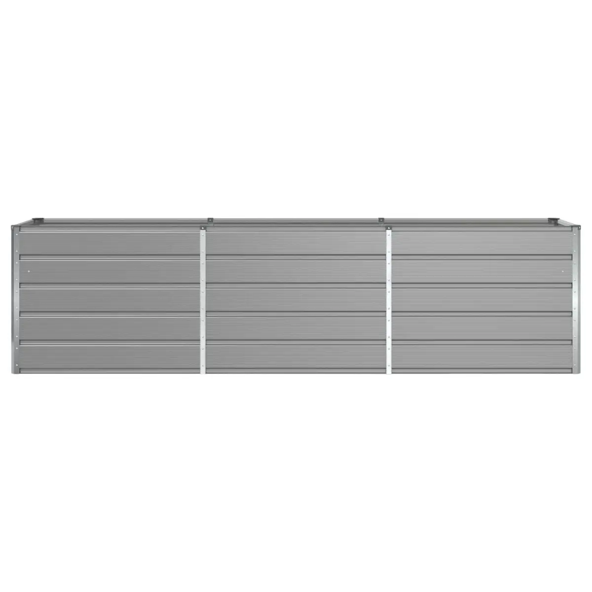 Galvanised Steel Planter Light Grey 290 x 50 x 75 cm Garden Outdoor Raised Bed