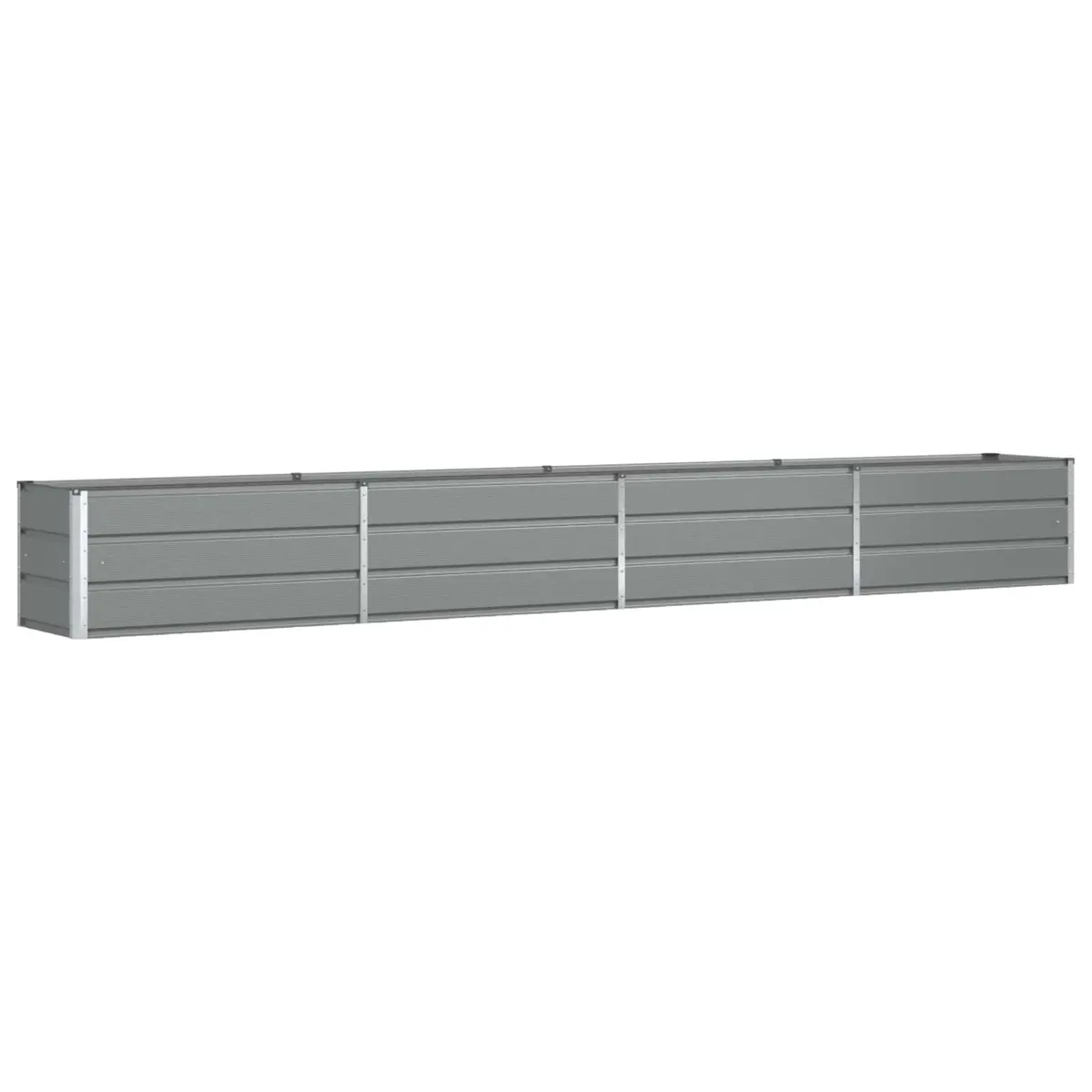 Galvanised Steel Garden Planter Light Grey Outdoor Raised Flower Pot
