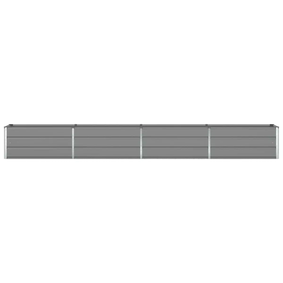 Galvanised Steel Garden Planter Light Grey Outdoor Raised Flower Pot