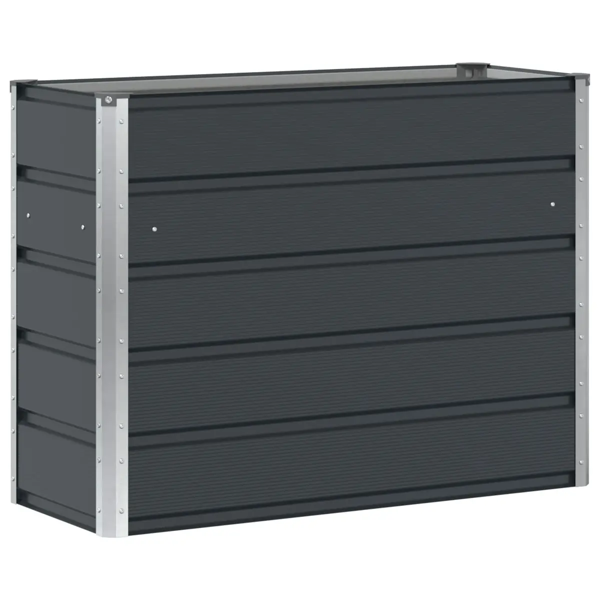 Steel Planter Anthracite 100 x 40 x 75 cm Garden Patio Indoor Outdoor Pot