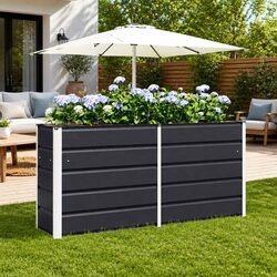 Anthracite Steel Planter: Simple and Reliable