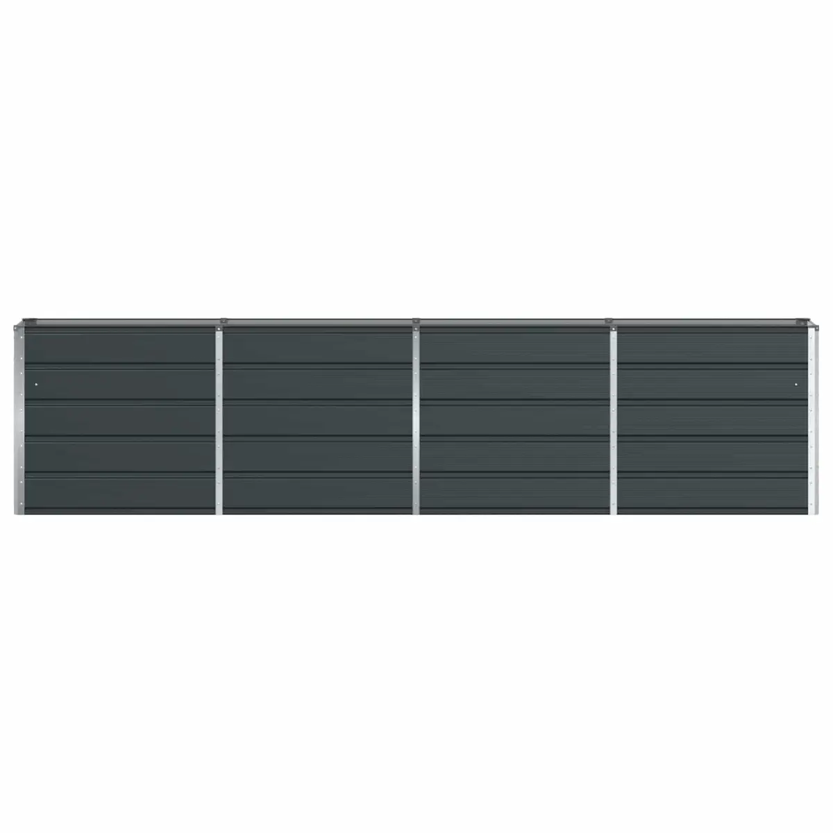 Steel Planter Anthracite 320 x 40 x 75 cm Indoor Outdoor Garden Patio Container