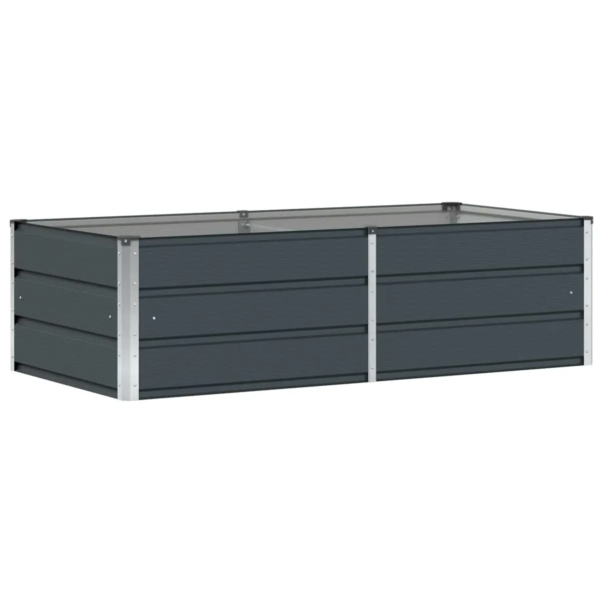 Steel Planter Anthracite 160 x 80 x 45 cm Modern Garden Container Indoor Outdoor
