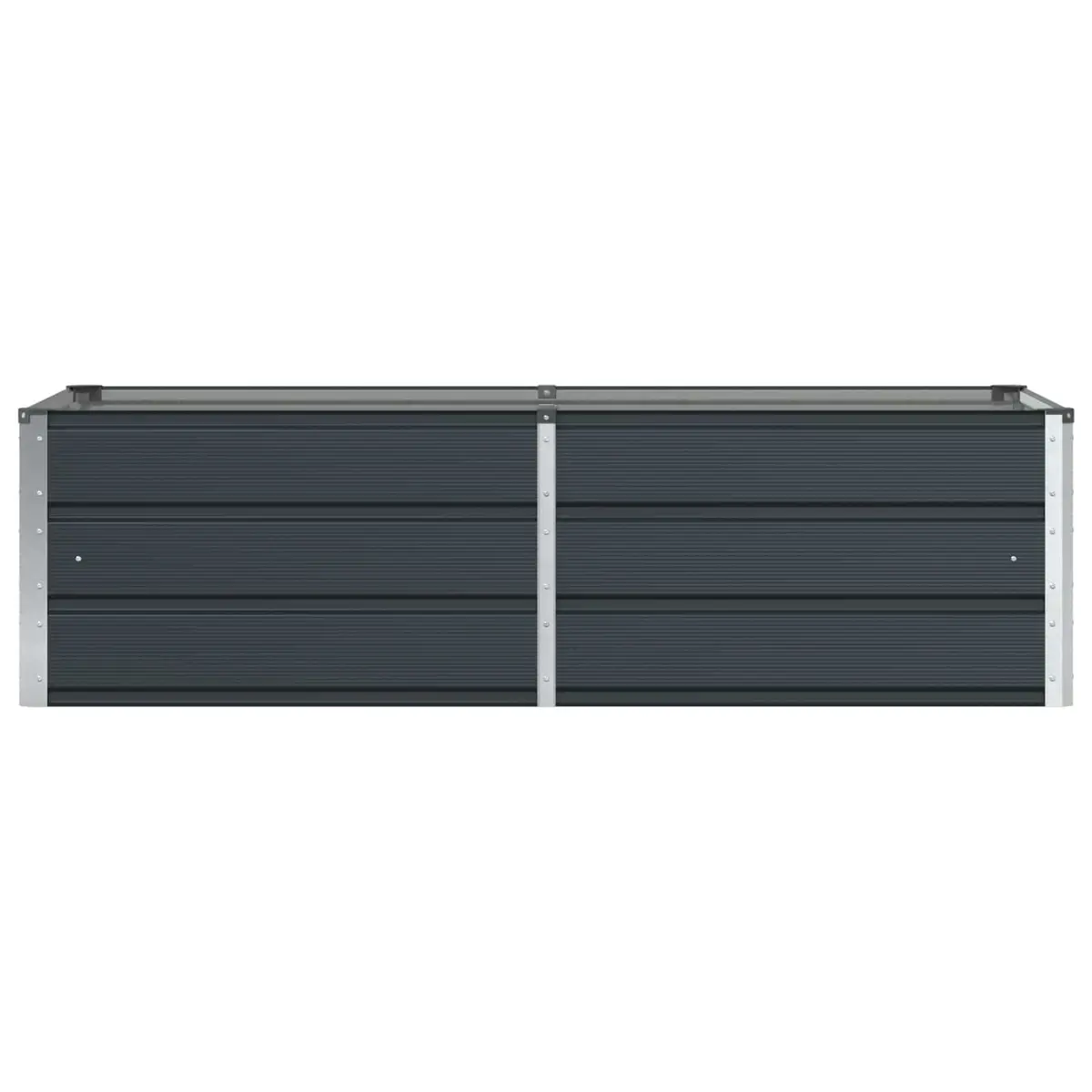 Steel Planter Anthracite 160 x 80 x 45 cm Modern Garden Container Indoor Outdoor