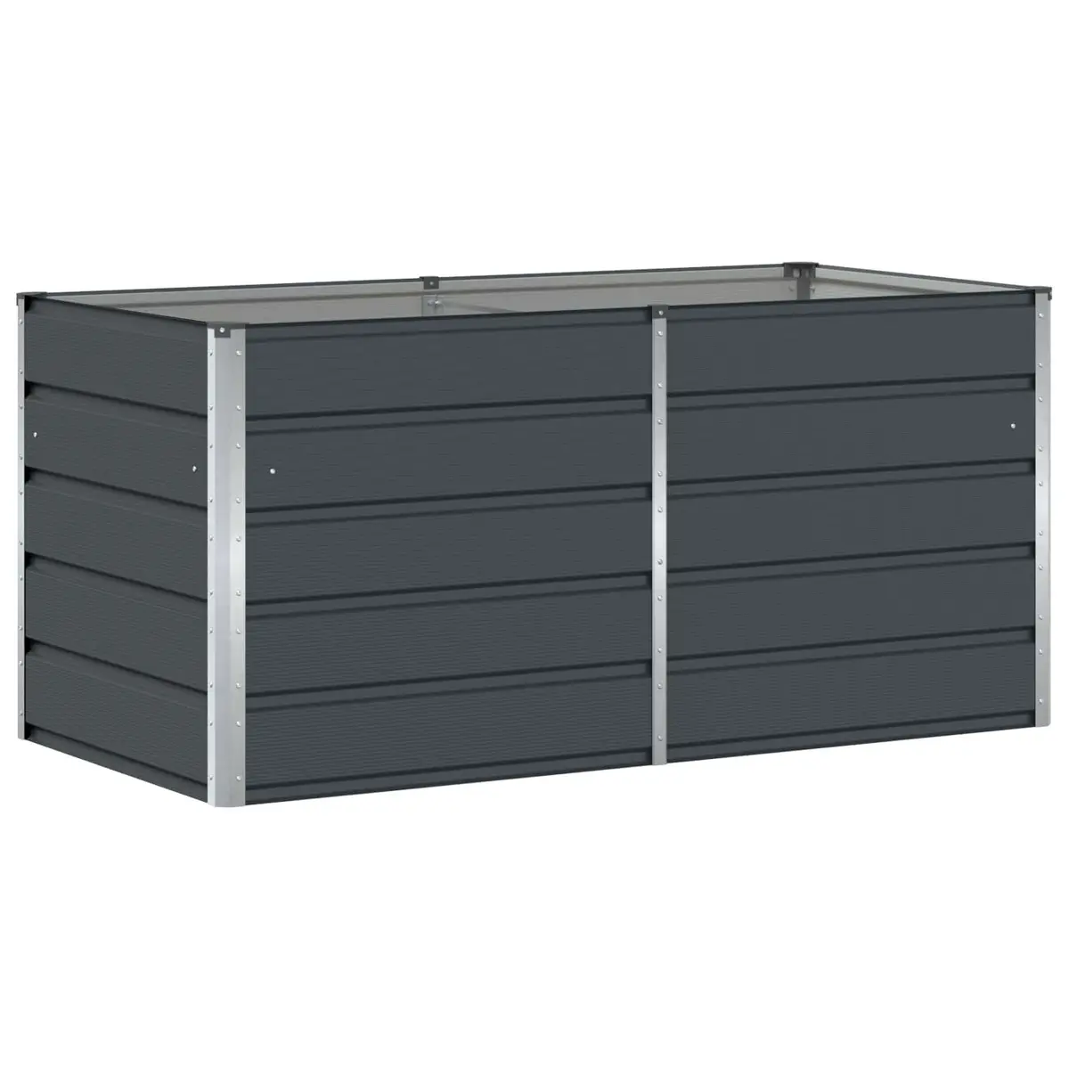 Steel Planter Anthracite 160 x 80 x 75 cm Modern Garden Outdoor Indoor Pot