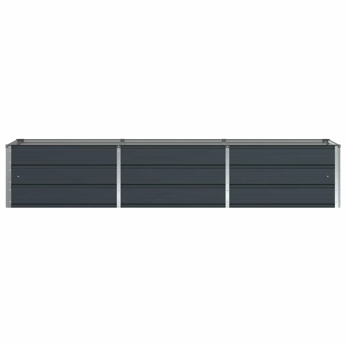 Steel Planter Anthracite 240 x 80 x 45 cm Garden Outdoor Indoor Flower Box