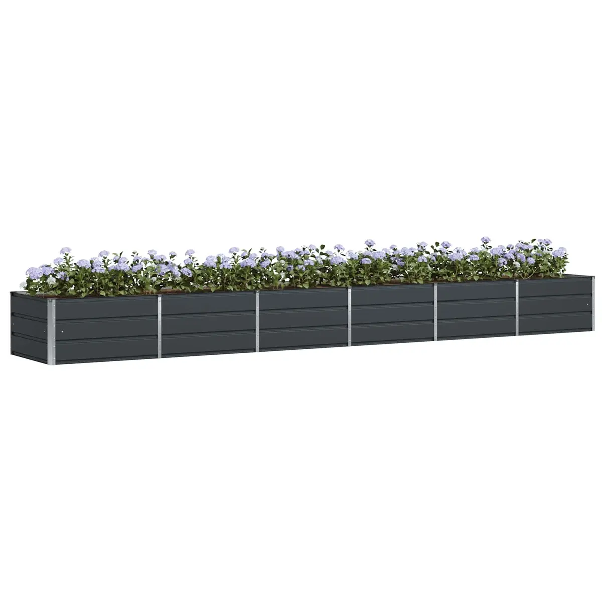 Large Steel Planter Anthracite 480x80x45cm Garden Outdoor Indoor Plant Container