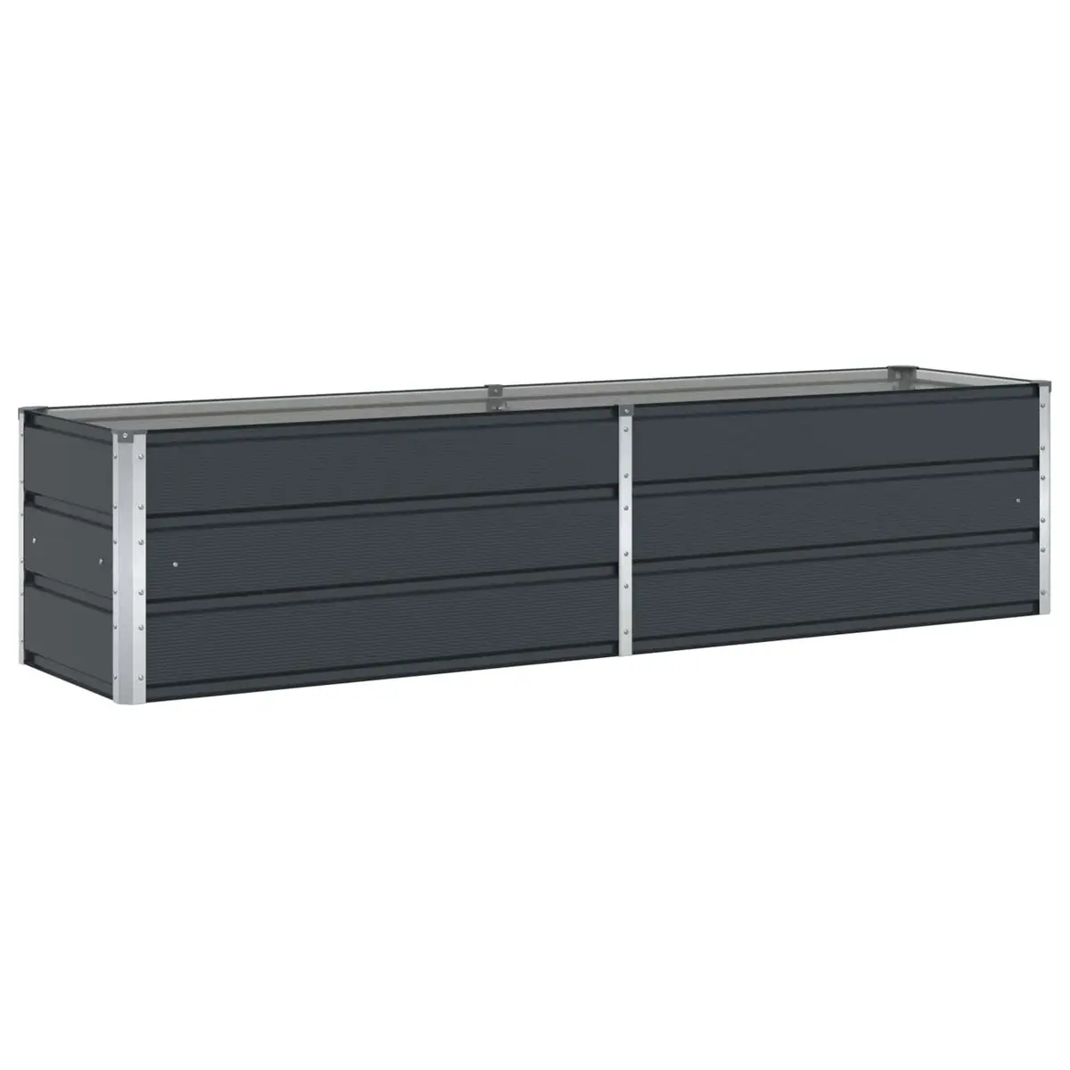 Steel Planter Anthracite 195 x 50 x 45 cm Galvanised Outdoor Pots