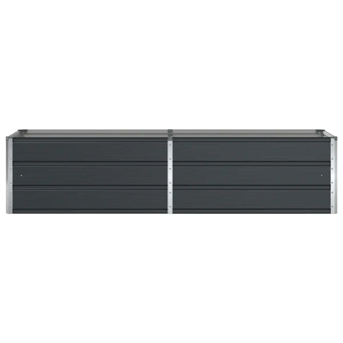 Steel Planter Anthracite 195 x 50 x 45 cm Galvanised Outdoor Pots