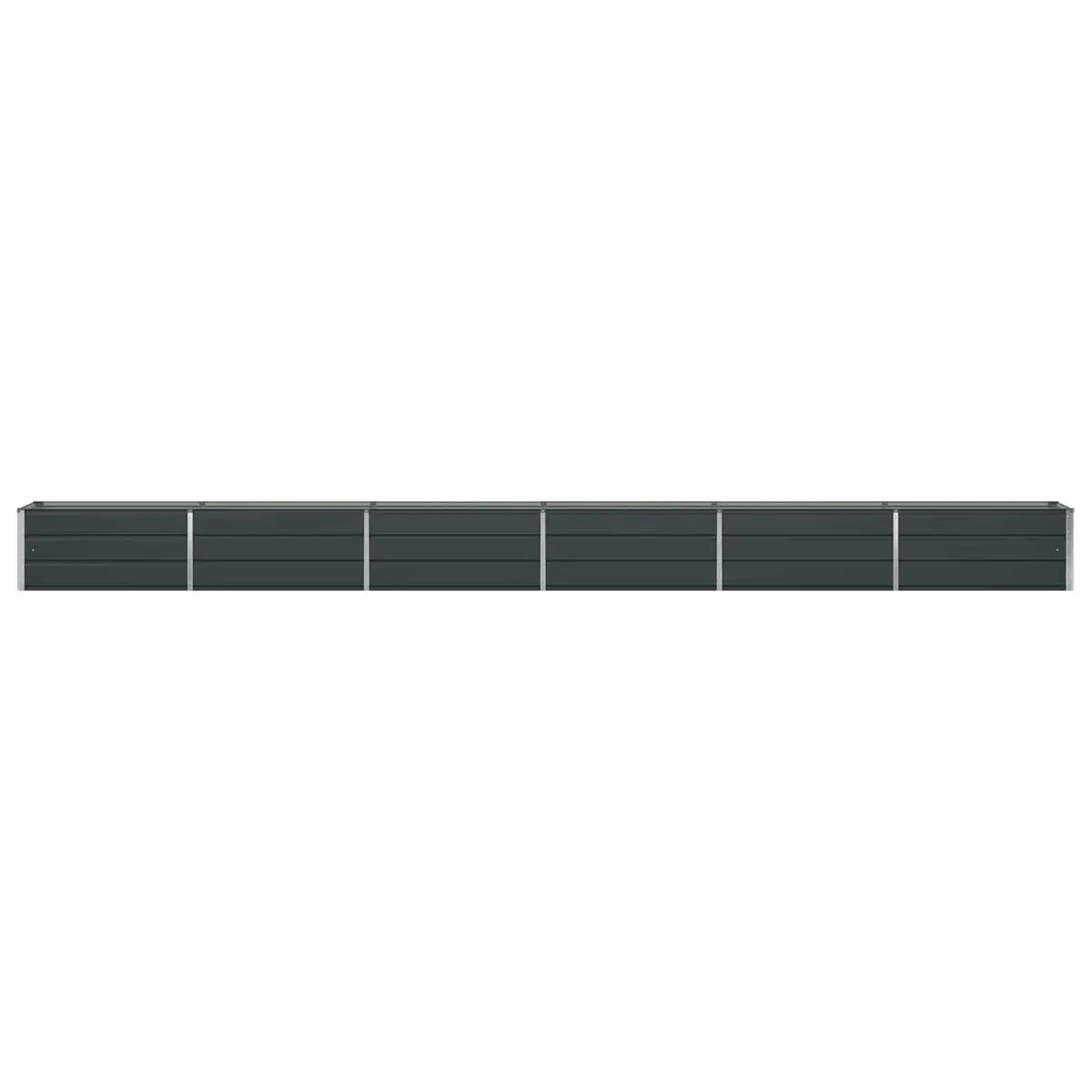 Galvanised Steel Planter Anthracite 580 x 50 x 45 cm Modern Outdoor Pot Box