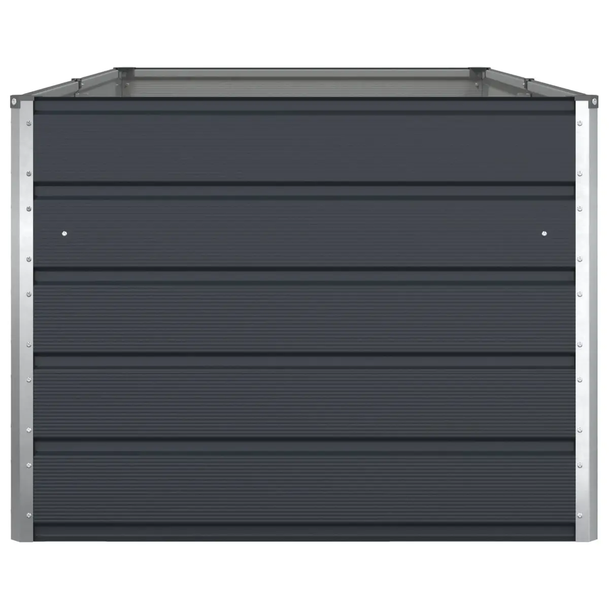 Large Steel Planter Anthracite 195 x 100 x 75 cm Galvanized Outdoor Garden