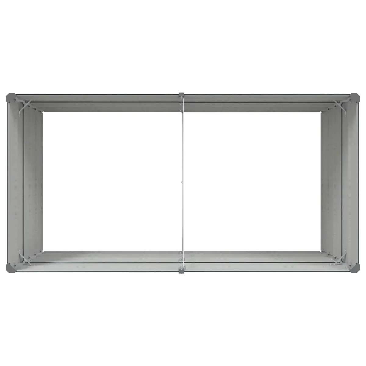 Large Steel Planter Anthracite 195 x 100 x 75 cm Galvanized Outdoor Garden