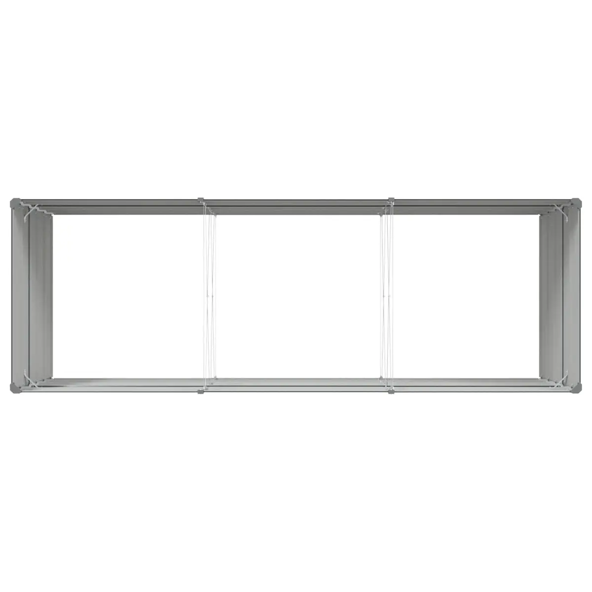 Steel Planter Anthracite 290 x 100 x 75 cm Galvanised Outdoor Pot