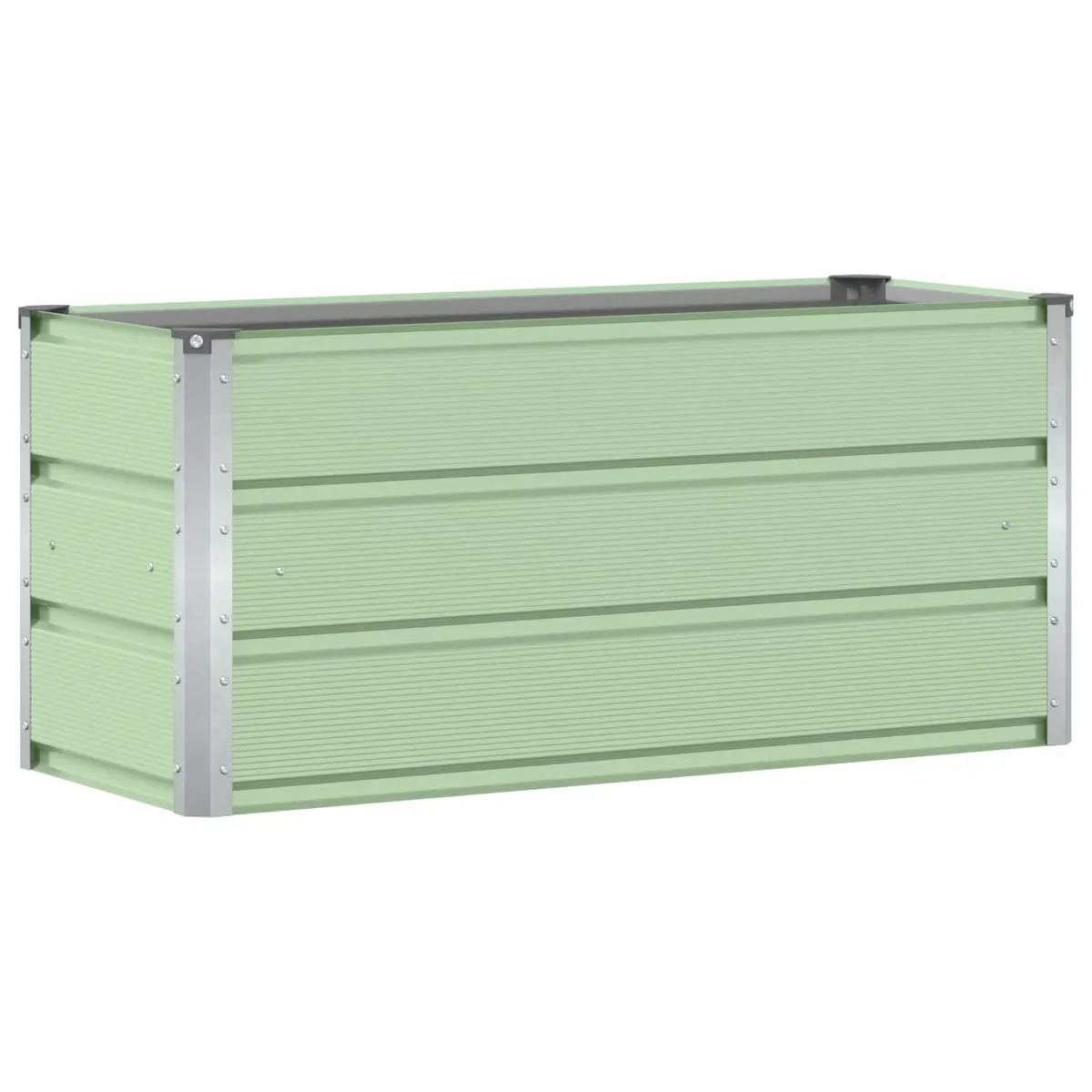 Steel Planter Green 100x40x45cm Durable Indoor Outdoor Garden Container
