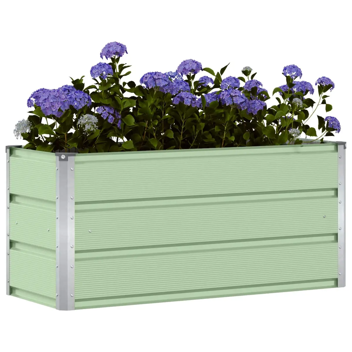 Steel Planter Green 100x40x45cm Durable Indoor Outdoor Garden Container