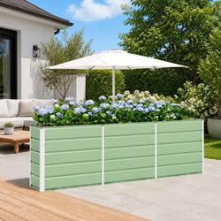 Green Steel Planter: Simple, Sturdy, and Stylish