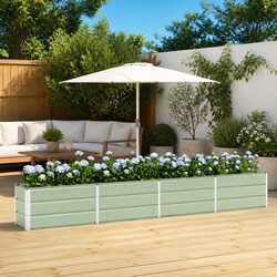 Green Steel Planter: Modern and Practical Design