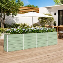 Concise and Confident Green Steel Planter