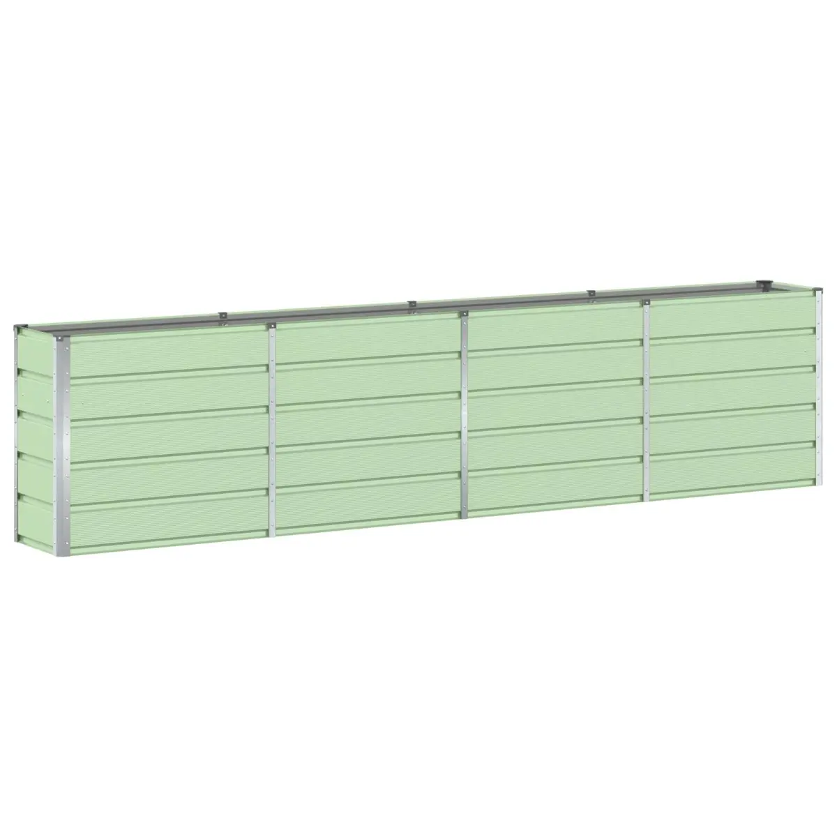Steel Planter Garden Container Green Modern Design Indoor Outdoor 320x40x75cm