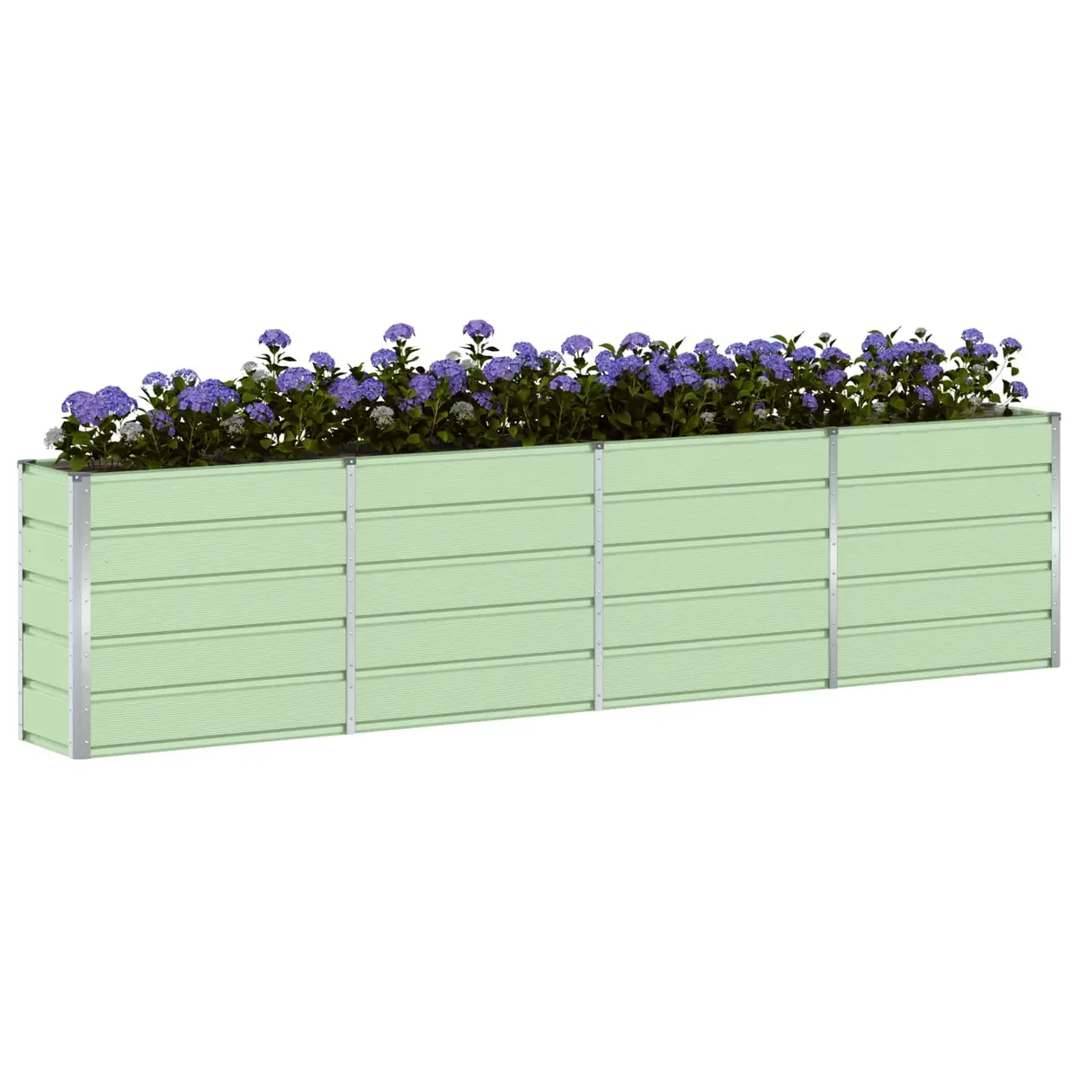 Steel Planter Garden Container Green Modern Design Indoor Outdoor 320x40x75cm