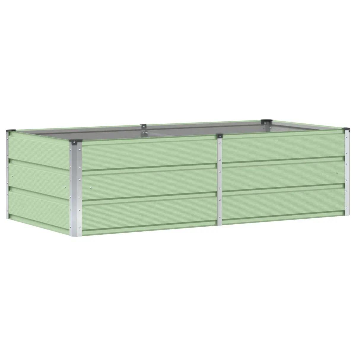 Steel Garden Planter Green 160x80x45cm Modern Outdoor Indoor Plant Container Box