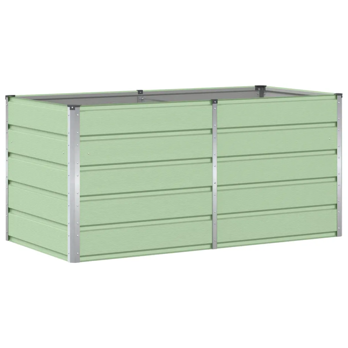 Steel Garden Planter Green 160x80x75cm Modern Outdoor Indoor Plant Container