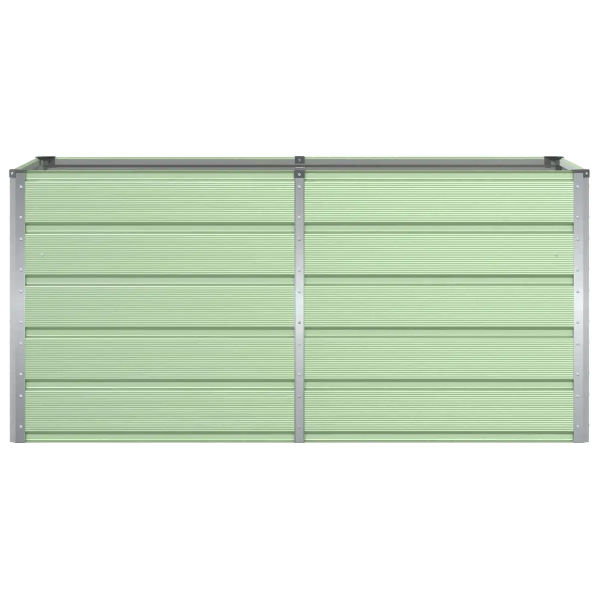 Steel Garden Planter Green 160x80x75cm Modern Outdoor Indoor Plant Container