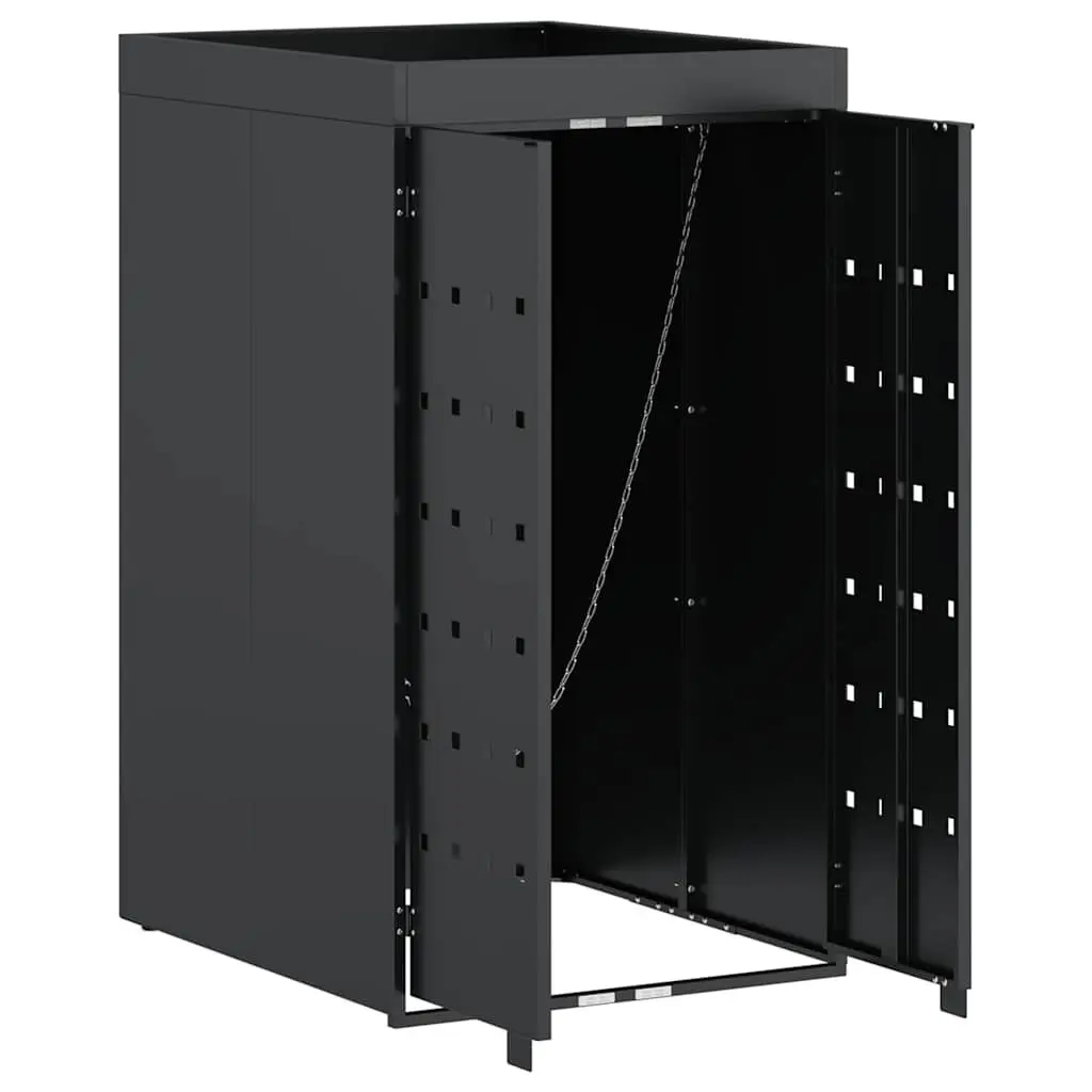 Wheelie Bin Storage with Planter Roof for Single 240L Waste Container Anthracite