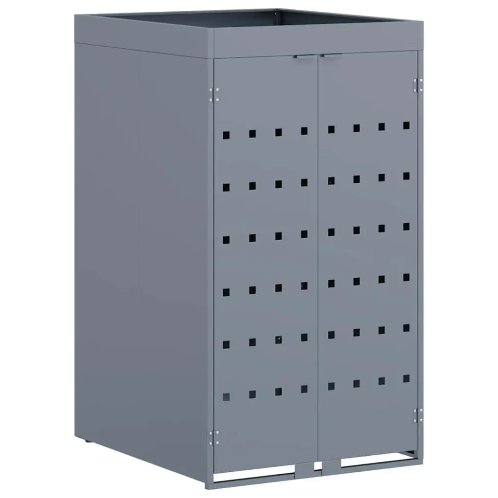 Wheelie Bin Storage Light Grey Single 240L Enclosure with Planter Roof