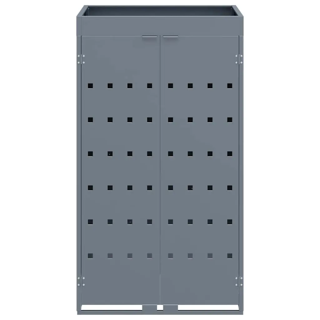 Wheelie Bin Storage Light Grey Single 240L Enclosure with Planter Roof
