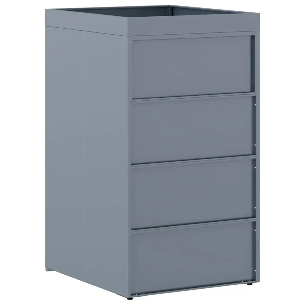 Wheelie Bin Storage Light Grey Single 240L Enclosure with Planter Roof