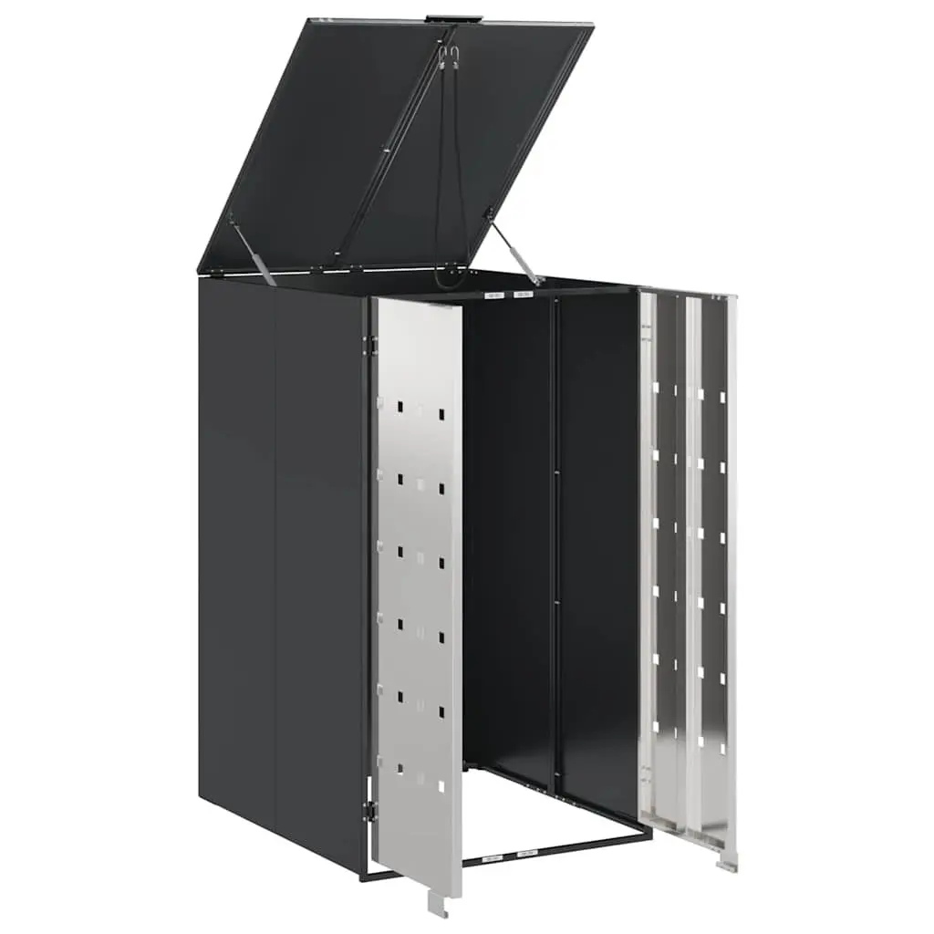 Wheelie Bin Storage Enclosure Gas Lift Lid Anthracite 240L Outdoor Waste